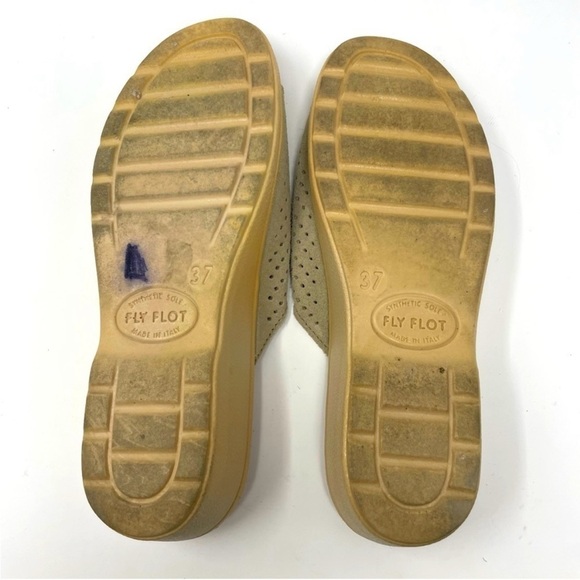 Fly Flot Leather Wedge Sandals | Italian Comfort | Size 37 - Picture 8 of 8